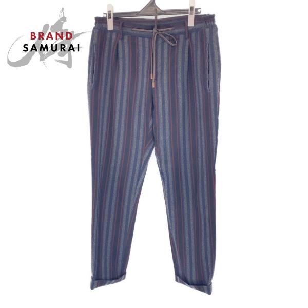 美品 BERNARDO GIUSTI ベルナルド ジュスティ ストライプ サイズ48 グレー ブラッ...