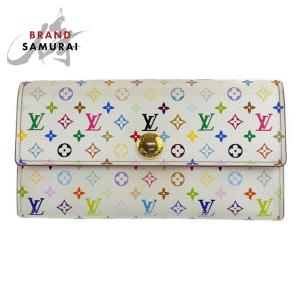 LOUIS VUITTON ルイヴィトン モノグラムマルチカラー ポルトフォイユ サラ ホワイト マルチカラー レザー 長財布 ロングウォレット 403827｜loopinc2019ys