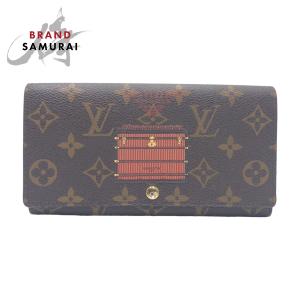 LOUIS VUITTON ルイヴィトン モノグラム キャンバス ポルトフォイユ サラ  ブラウン ゴールド金具 PVC M60415 長財布 レディース 404266｜loopinc2019ys