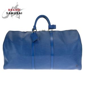 美品 LOUIS VUITTON ルイヴィトン エピ キーポル55 トレドブルー ブルー 青 ゴールド金具 エピレザー M42955 ボストンバッグ 405961｜loopinc2019ys