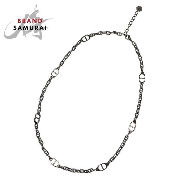 美品 Dior ディオール CDロゴ シルバー 銀 シルバー ネックレス ペンダント 男女兼用 40...