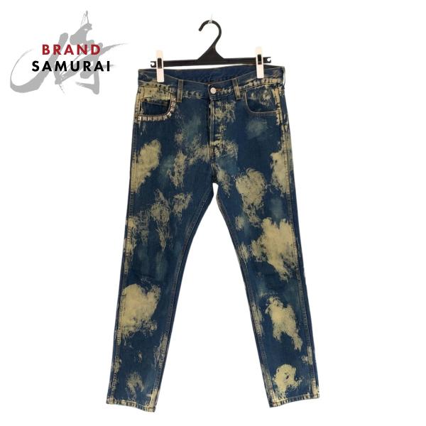 美品 GUCCI グッチ サイズ30 インディゴ オフホワイト コットンデニム 17SS 45242...