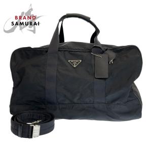 PRADA（プラダ） テスート サフィアーノ 三角ロゴプレート ネイビー