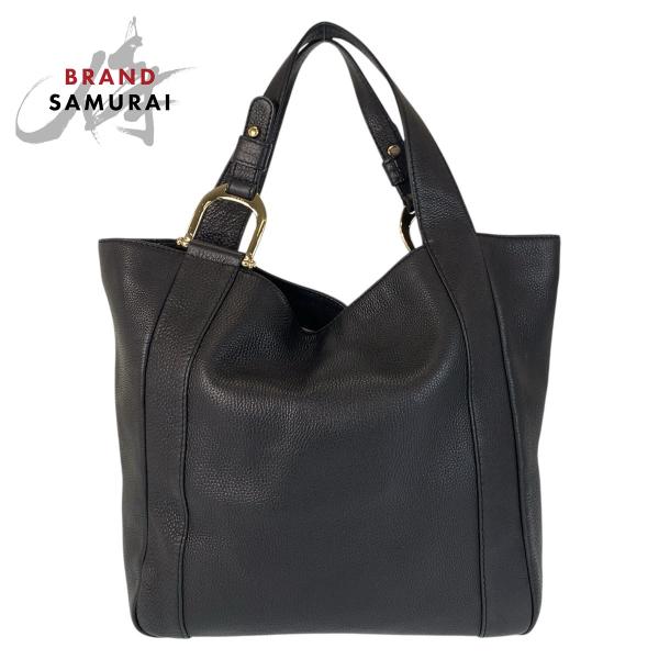 美品 GUCCI グッチ ブラック 黒 ゴールド金具 レザー 257051 トートバッグ ショルダー...