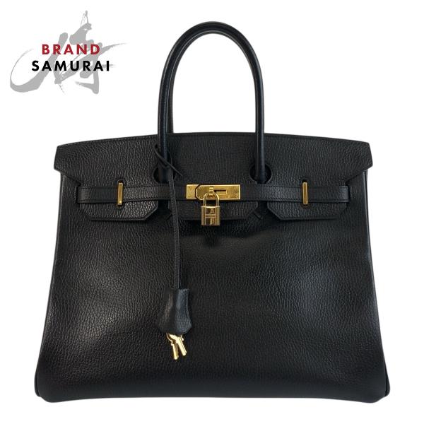 美品 HERMES エルメス ヴィンテージ バーキン 35 ブラック 黒 ゴールド金具 アルデンヌ ...