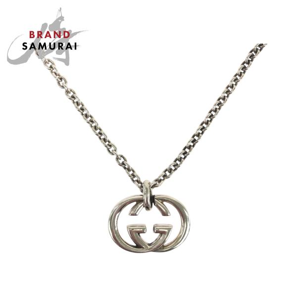 美品 GUCCI グッチ インターロッキング シルバー SV925 シルバー ネックレス メンズ 5...
