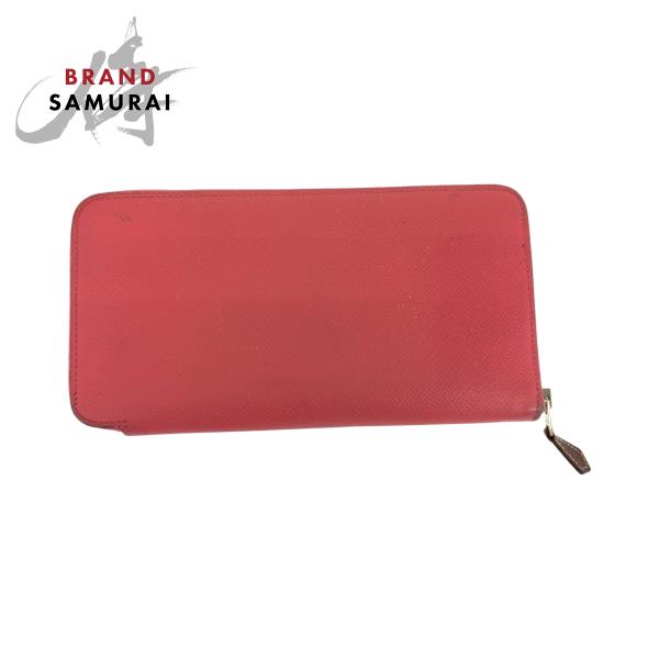 HERMES エルメス アザップロング シルクイン ピンク ブラウン シルバー金具 ヴォーエプソン ...