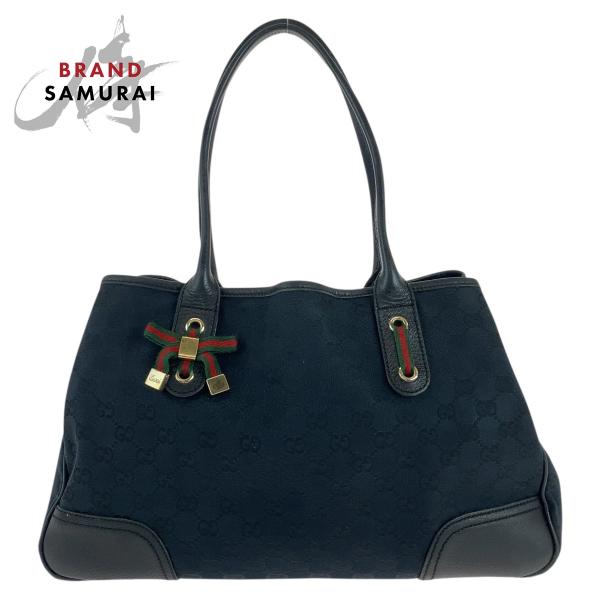 GUCCI グッチ シェリーライン プリンシー ブラック GGキャンバス 163805 トートバッグ...