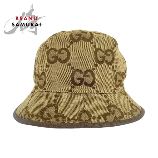 GUCCI グッチ ジャンボGG 58cm/サイズL ベージュ ブラウン キャンバス 681256 ...