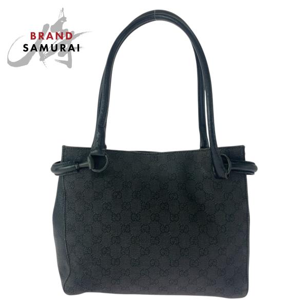 GUCCI グッチ ブラック 黒 ブラック金具 GGキャンバス 101971 トートバッグ ショルダ...