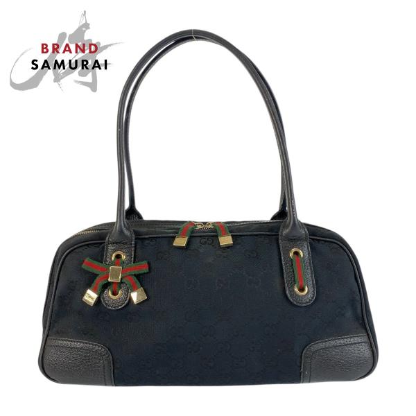 GUCCI グッチ シェリーライン プリンシー ブラック 黒 GGキャンバス 161720 ショルダ...