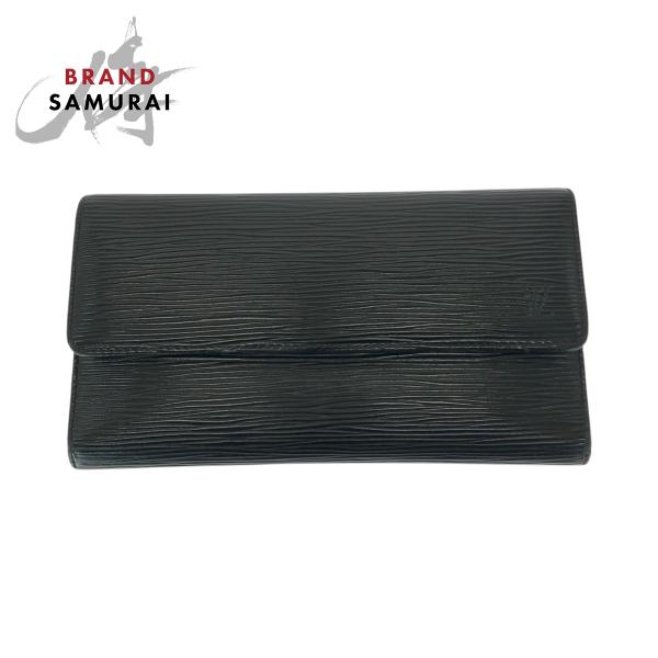 美品 LOUIS VUITTON ルイヴィトン エピ ポルトトレゾール インターナショナル ブラック...