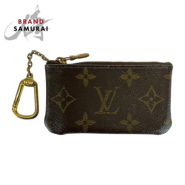 LOUIS VUITTON ルイヴィトン モノグラム ポシェット・クレ ブラウン ゴールド金具 PV...