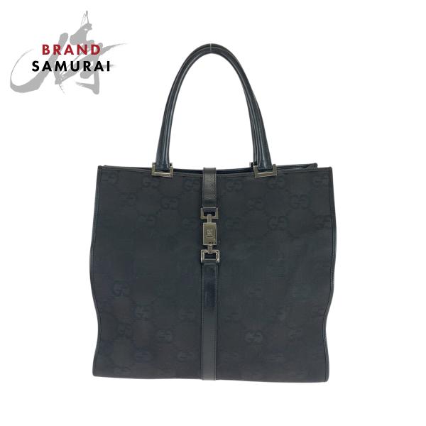 美品 GUCCI グッチ ジャッキー ブラック 黒 シルバー金具 GGキャンバス 002 1064 ...