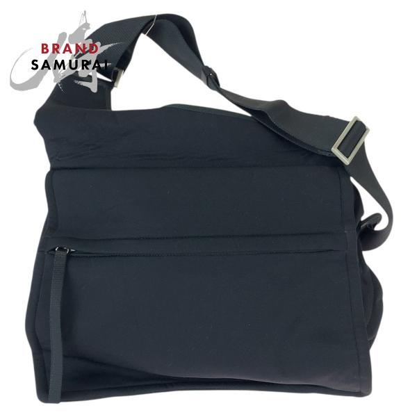 PRADA プラダ プラダスポーツ ブラック 黒 シルバー金具/ネオプレン ショルダーバッグ メッセ...