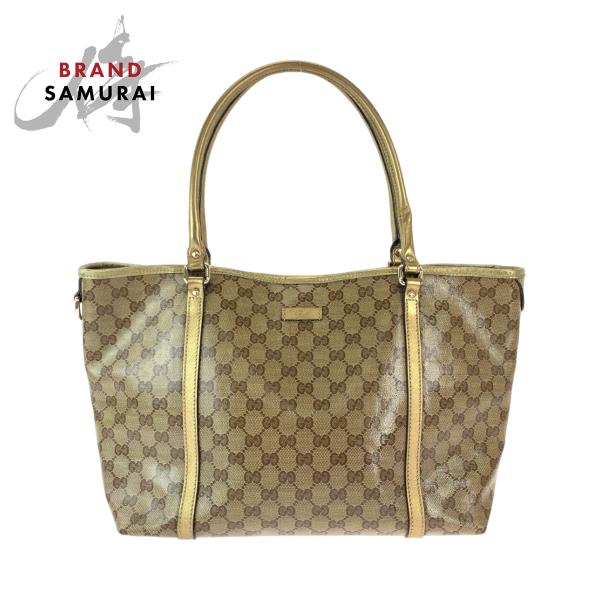 GUCCI グッチ GGクリスタル ブラウン ゴールド ゴールド金具 GGスプリームキャンバス 19...