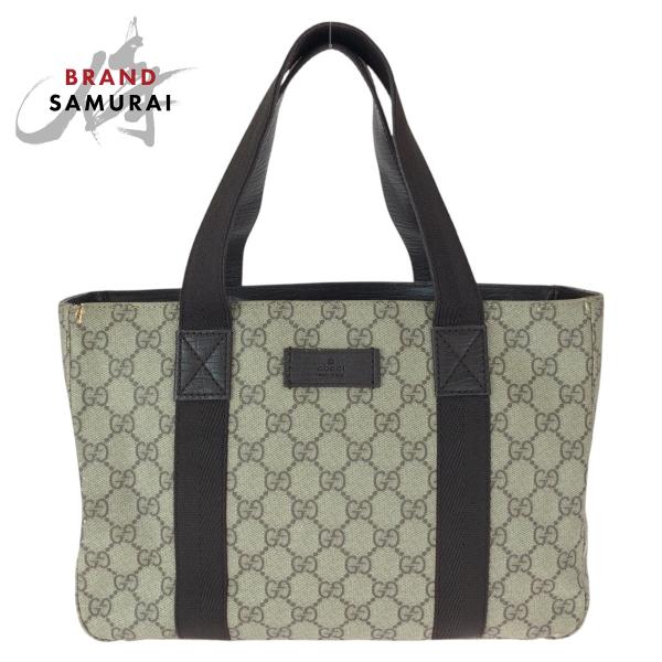 美品 GUCCI グッチ GG柄 カーキ ダークブラウン GGスプリームキャンバス/レザー 1419...