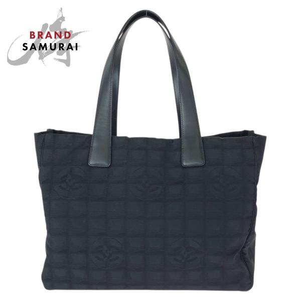 美品 CHANEL シャネル ヴィンテージ ニュートラベルライン MM ブラック 黒 ゴールド金具 ...