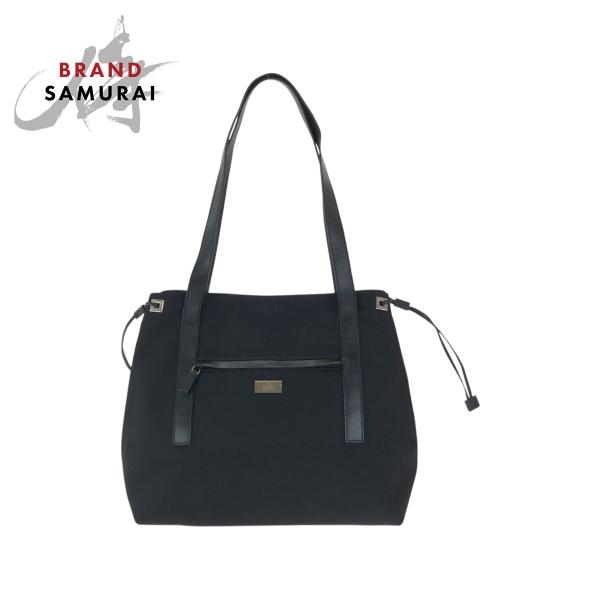美品 GUCCI グッチ ブラック 黒 シルバー金具 ナイロン/レザー 019 0493 トートバッ...
