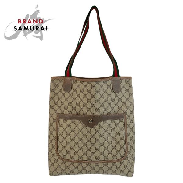 美品 GUCCI グッチ ヴィンテージ シェリーライン GGスプリームキャンバス 39 02 003...