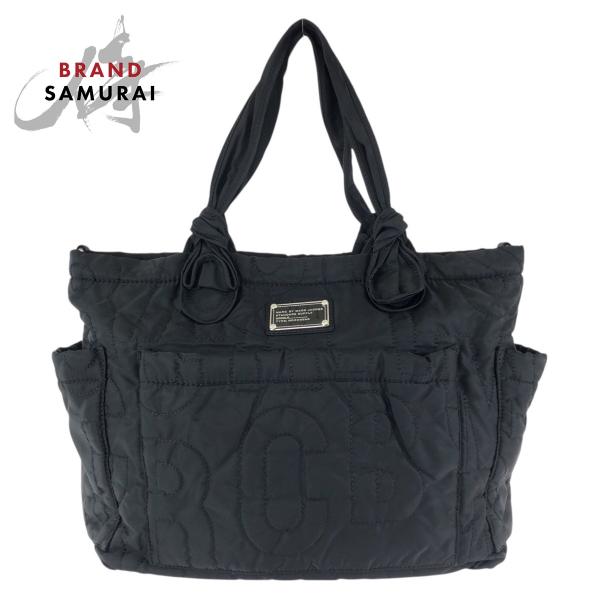 美品 MARC JACOBS マークジェイコブス ブラック 黒 シルバー金具 ナイロン M3PE04...