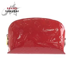 LOUIS VUITTON ルイヴィトン モノグラム ヴェルニ ポシェット コスメティック レッド パテントレザー M90172 ポーチ 化粧ポーチ 602694