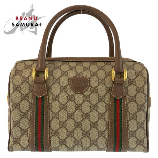 GUCCI グッチ ヴィンテージ シェリーライン ベージュ ブラウン 002 115 6697 ハン...