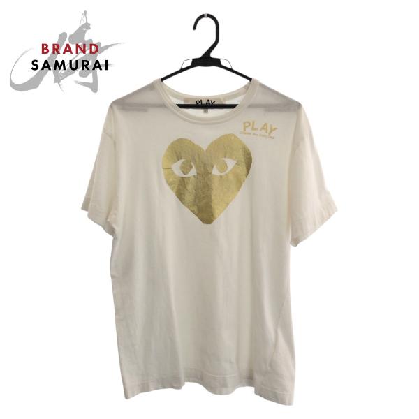 COMME des GARCONS コムデギャルソン サイズL ホワイト ゴールド コットン AZ-...