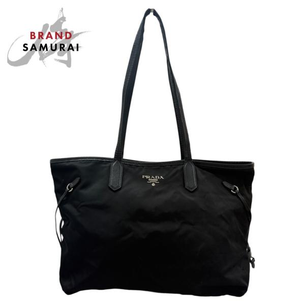 PRADA プラダ テスート サフィアーノ ブラック  ナイロン/レザー BR3924 トートバッグ...