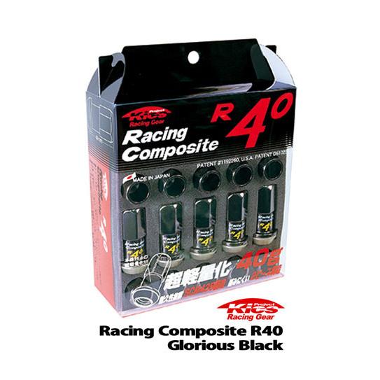 Kics レーシングコンポジット R40 ナット２０個 12×1.25 グロリアスブラック RC-0...