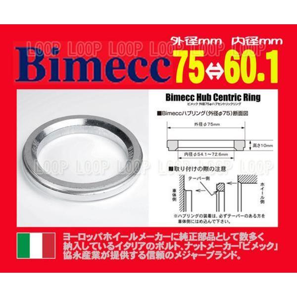 イタリー製 新品】ビメック ハブリング １個 外径75φ内径60.1φ