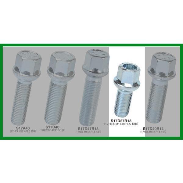 ビメック 13R球面 ボルト 17HEX M14xP1.5 首下27mm