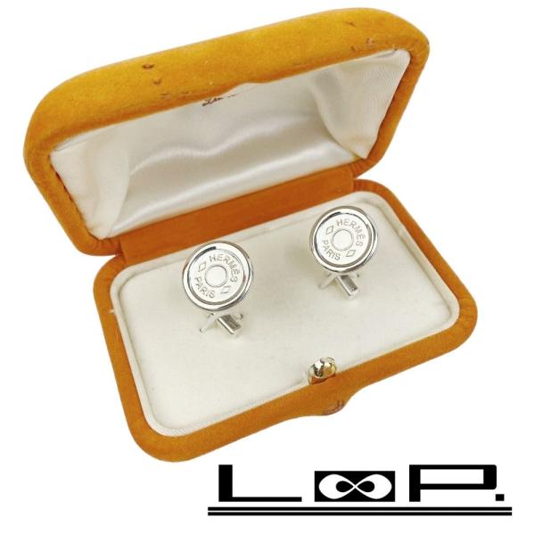 ◆SALE◆　■新同■磨き済■　エルメス カフス セリエ アクセサリー スーツ SV シルバー 箱 ...