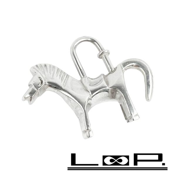▼値下げ▼　■新同■　エルメス カデナ ホース チャーム 馬 シュバル シルバー SV 【11062...