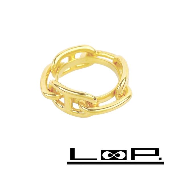 ▼値下げ▼　■未使用■　エルメス シェーヌダンクル スカーフ リング GP ゴールド 箱 【1171...