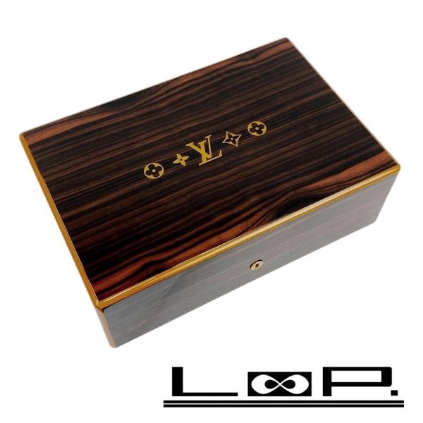 ■新同■　ルイヴィトン コフレ 75 シガール ヒュミドール シガレットケース 葉巻 ウッド ブラウ...