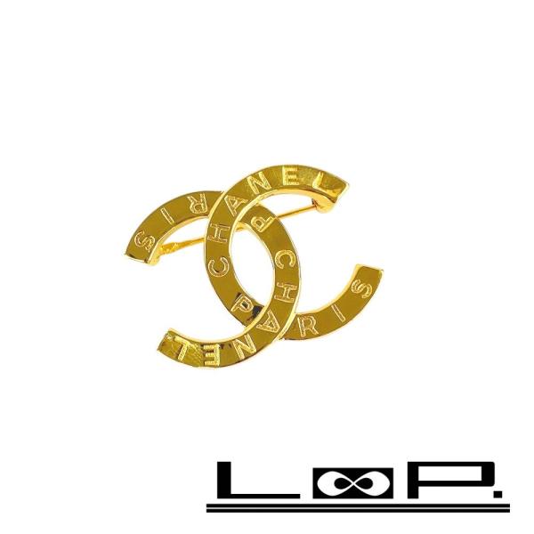 ■新同■　シャネル ブローチ ココ マーク ロゴ アクセサリー ゴールド GP B20A 箱 【21...