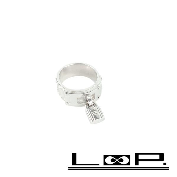 エルメス ■新同■ ケリー リング 指輪 アクセサリー シルバーゴールド  K18 750 #47 ...