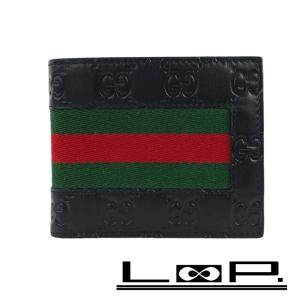 ◇SALE◇ □未使用□ グッチ GG シマ シェリー 二つ折り 札入れ 財布  