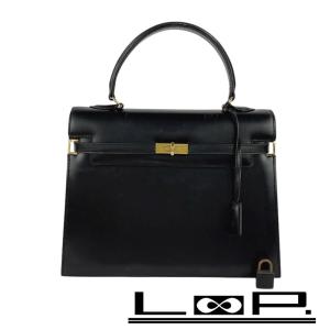 □中古□ モラビト スカラ 28 ハンド バッグ ブラック ゴールド