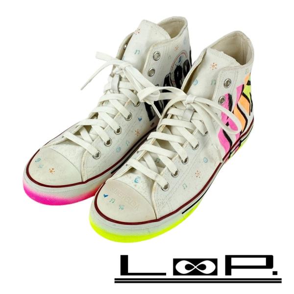 ■美品■　ヴェトモン スニーカー シューズ 靴  メンズ キャンバス ホワイト マルチカラー 25....