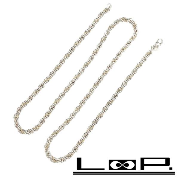 ■美品■61cm■　ティファニー ツイスト チェーン ロング ネックレス コンビ SV 925 K1...