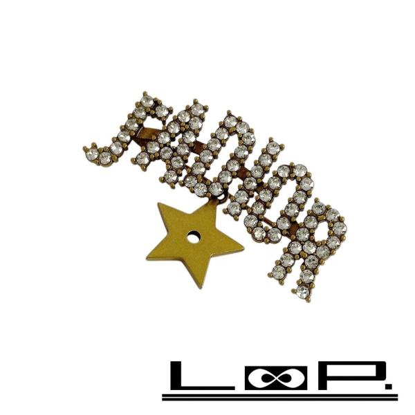 ■未使用■　ディオール ブローチ ピン バッジ ジャディオール 星 スター GP ラインストーン 箱...