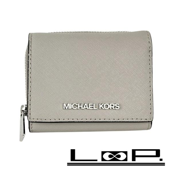 マイケルコース ■美品■ コンパクトウォレット 三つ折り財布 レザー グレー 【35634】13