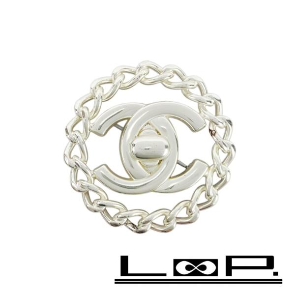 ■美品■　シャネル サークルターンロック ブローチ CCマーク シルバー SS 【394010】5