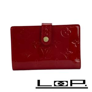 ■美品■　ルイヴィトン ポルトモネ ヴィエノワ 二つ折り 財布 ウォレット がま口 ヴェルニ レッド スリーズ 箱 【400643】5｜loopland