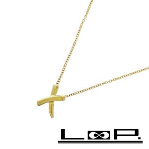 ■新同■　ティファニー キス ネックレス アクセサリー ゴールド YG 750 2.0g 箱 【402883】7｜loopland
