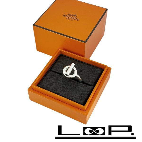 ■新同■磨き済■　エルメス エシャペ  リング 指輪 アクセサリー シルバー SV925 #55 箱...