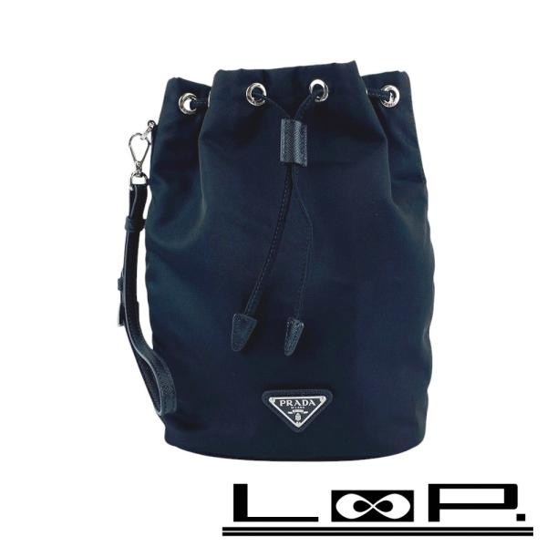 ■新同■　プラダ Re-Nylon 巾着 ポーチ テスート ナイロン ブラック 1NS369【421...