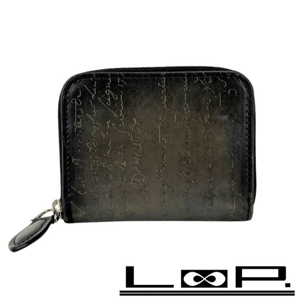 ■美品■　ベルルッティ カリグラフィ コインケース 小銭入れ 財布 ウォレット レザー グレー 【4...